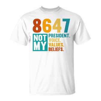 Not My President 8647 Anti-Trump Political Protest Tri-Blend T-Shirt | Mazezy
