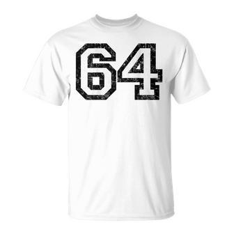 Numéro 64Intage NoirBlanc No 64 T-Shirt - Cadeauxyz