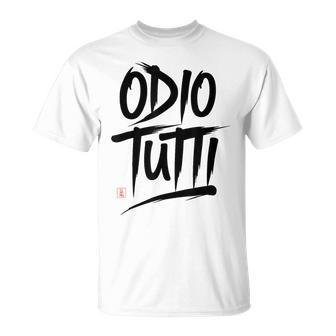 Odio Tutti T Critte Divertenti Maglia Fraseimpatica Maglietta - Novitaregali