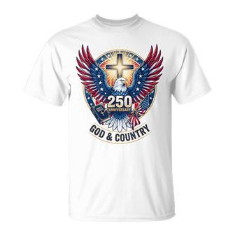 One Nation Under God 250Th Anniversary Eagle Christian Usa T-Shirt - Thegiftio UK