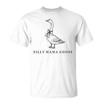 One Silly Mama Goose Silly Mama Goose Goose Family T-Shirt - Monsterry