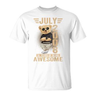 Ours En Peluche Pour Homme Et 18 Juillet 2008 T-Shirt - Cadeauxyz