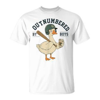 Outnumbered By Boys Goose Boy Mom Life Meme T-Shirt - Thegiftio UK