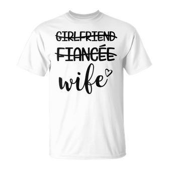 Para Novia Prometida Esposa Para Novia Despedida Deoltera Cuello Camiseta unisex - Regaloses