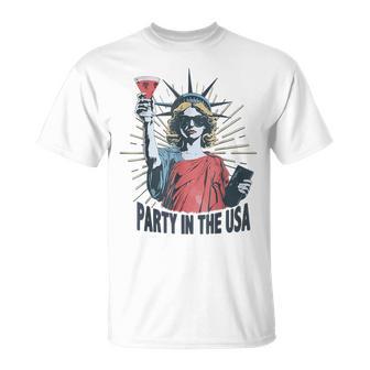 Party In The Usa Statue Of Liberty 4Th Of July Patriotic T-Shirt - Thegiftio UK