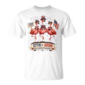 Patriotic Flamingo 250 Years American Spirit T-Shirt - Thegiftio UK