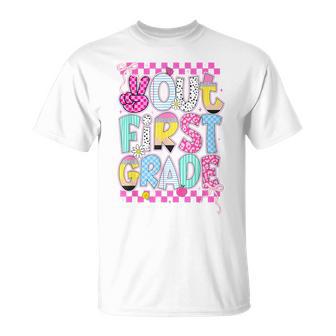 Peace Out 1St Grade Graduation Last Day School Girls Kids T-Shirt - Thegiftio UK