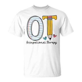Pediatric Occupational Therapy Paper Pencil Back To School T-Shirt - Monsterry