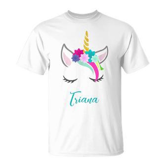 Personalizada Nombre Triana Unicornio Camiseta unisex - Regaloses