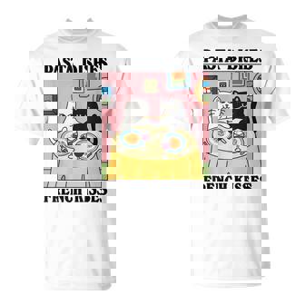 Plats De Pâtes French Kissespaghetti Cat Dîner Romantique T-Shirt - Cadeauxyz