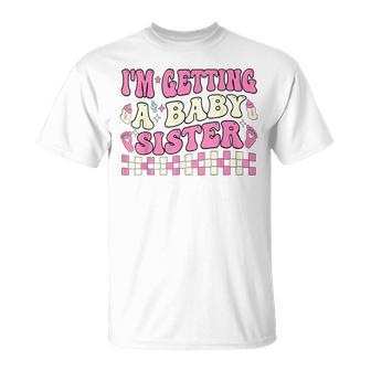 Pregnancy Announcement Toddler I'm Getting A Baby Sister T-Shirt - Thegiftio