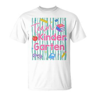 Preppy Team Kindergarten Back To School Teachers Students T-Shirt - Thegiftio UK