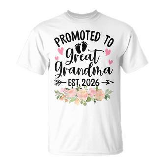 Promoted To Great Grandma Est 2026 First Time New Grandma T-Shirt - Monsterry