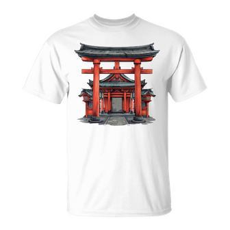 Puerta Japonesa Torii Puerta Japonesa Camiseta unisex - Regaloses