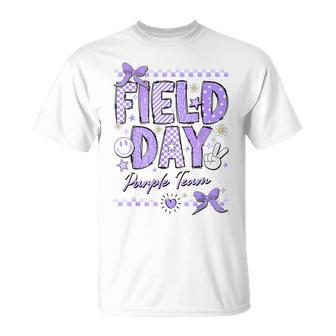 Purple Team Happy Field Day School Trip For Teacher Student T-Shirt | Mazezy