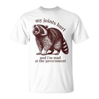 Raccoon My Joints Hurt Ehlers Danlos Syndrome Lupus T-Shirt - Thegiftio UK
