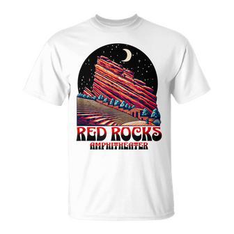 Red Rocks Amphitheater & The Moon Morrison Colorado T-Shirt - Thegiftio UK