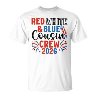Red White & Blue Patriotic Cousin Crew 4Th Of July Family T-Shirt - Monsterry