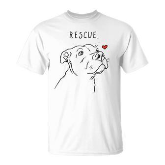 Rescate Amor Pitbull Perro Mamá Es Pitbull Amante Lindo Pitbull Camiseta unisex - Regaloses