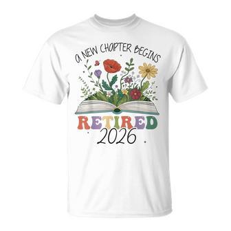 Retired 2026 A New Chapter Begins Retirement Teacher Women T-Shirt - Monsterry UK