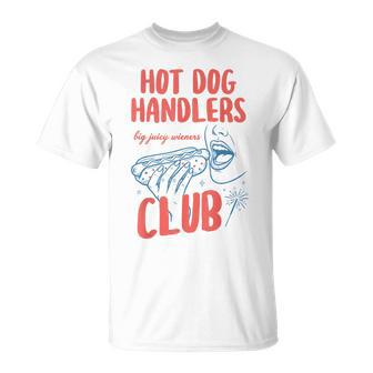 Retro Bun Destroyer Hot Dog Handlers Club 4Th Of July Couple T-Shirt - Monsterry UK
