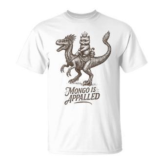 Retro Mongo Is Appalled Princess Cat Riding Dinosaur Womens T-Shirt - Thegiftio UK
