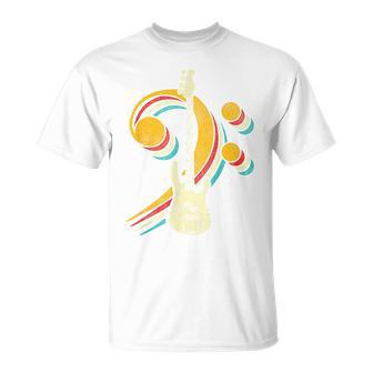 Rock Musique Clé De Fa Bassiste Musicien Guitare Basse T-Shirt - Cadeauxyz