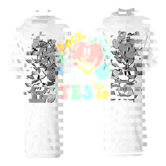 Rock The Test Teacher Motivational Testing Day T-Shirt - Monsterry