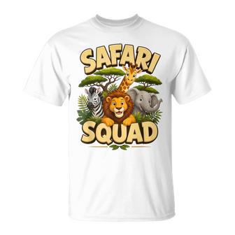 Safariquad Joli Dessin D'équipage Avec Animaux De La Jungle Et Du Zoo T-Shirt - Cadeauxyz