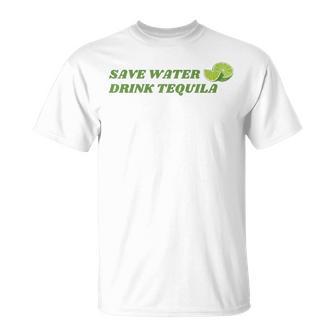 Save Water Drink Tequila – Lime Margarita Humor T-Shirt - Thegiftio UK