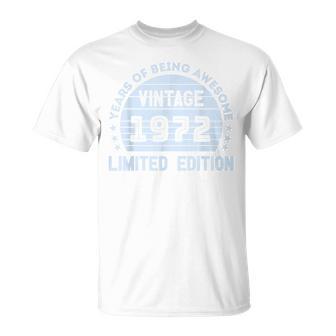 Sintage De 1972 Para Hombre Retro Divertidas Cumpleaños De 1972 Camiseta unisex - Regaloses