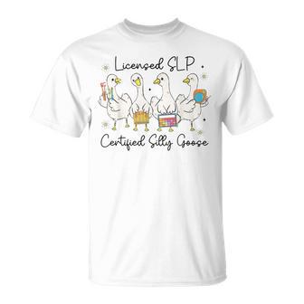 Slp Silly Goose Speech Therapy Speech Pathologist T-Shirt - Thegiftio UK