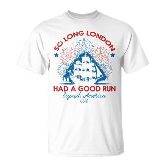 So Long London Had Good Run Signed America Kids T-Shirt - Thegiftio UK