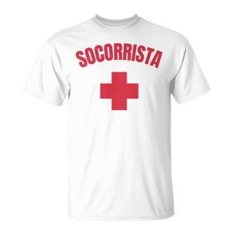 Socorrista Diseñoolo En Frenteocorrista Manga Larga Camiseta unisex - Regaloses