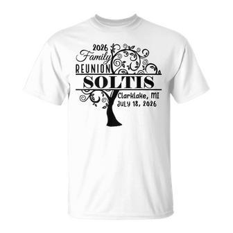 Soltis Family Reunion 2026 Text No Box T-Shirt - Thegiftio UK
