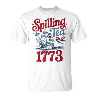 Spilling The Tea Since 1773 – Usa Patriotic Style T-Shirt - Thegiftio UK