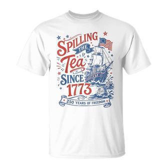 Spilling The Tea Since 1773 History Teacher 4Th July T-Shirt | Seseable UK
