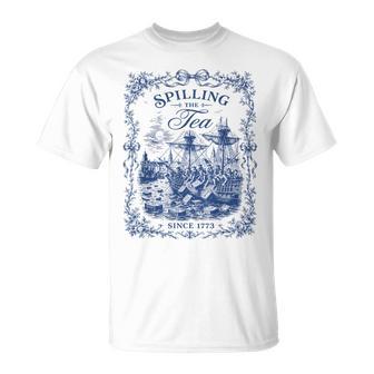 Spilling The Tea Since 1773 Vintage Us History Teacher T-Shirt | Seseable UK
