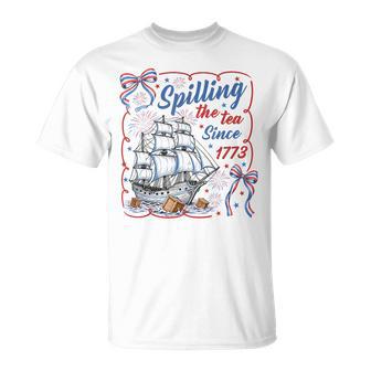 Spilling The Tea Since 1773 Vintage Us History Teacher T-Shirt - Thegiftio UK
