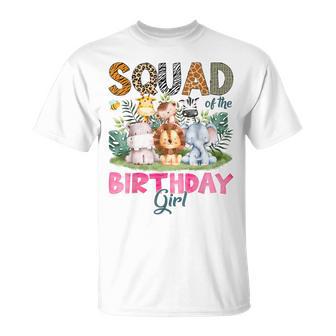 Squad Of The Birthday Girl Safari Jungle Animal Lover T-Shirt - Monsterry UK