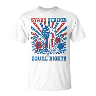 Stars Stripes And Equal Rights 4Th July Patriotic Activist T-Shirt - Thegiftio UK