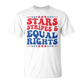Stars Stripes And Equal Rights Women's Rights 4Th Of July T-Shirt - Thegiftio UK