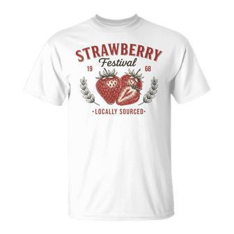 Strawberry Festival 1968 Locally Sourced Summer Vibes Fruit T-Shirt - Monsterry