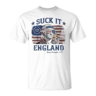 Suck It England George Washington 4Th Of July Usa T-Shirt - Thegiftio UK