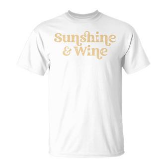 Sunshine And Wine Summertime Drinking T-Shirt | Mazezy