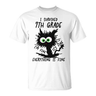 I Survived 7Th Grade I'm Fine It's Fine 7Th Grade Grad 2026 T-Shirt - Thegiftio UK