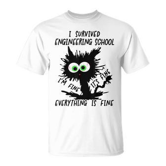 I Survived Engineering School Graduation 2026 T-Shirt - Thegiftio UK