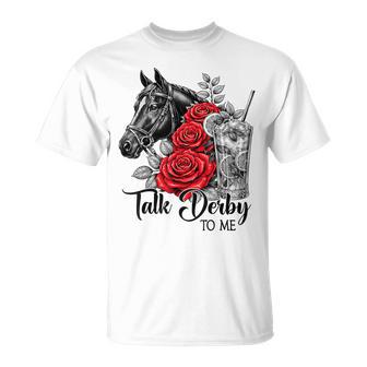 Talk Derby To Me Racing Horse Women T-Shirt - Thegiftio UK