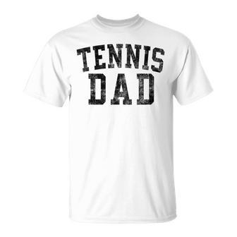 Tennis Dad Birthday Classic Bold Font Tennis Daddy T-Shirt | Seseable UK