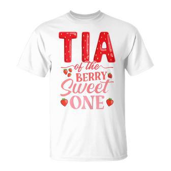 Tia Of The Berry Sweet One Cute Strawberry First Birthday T-Shirt - Thegiftio UK